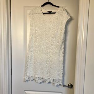 Chelsea & Theodore White Sheath Mini Dress